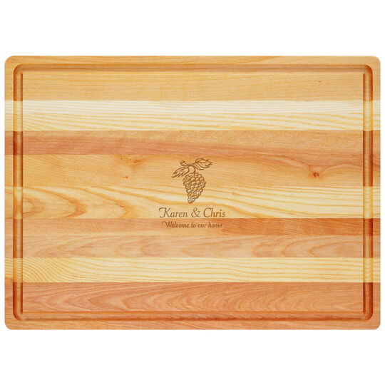 Personalized Grapevine Master Wood Cutting Board